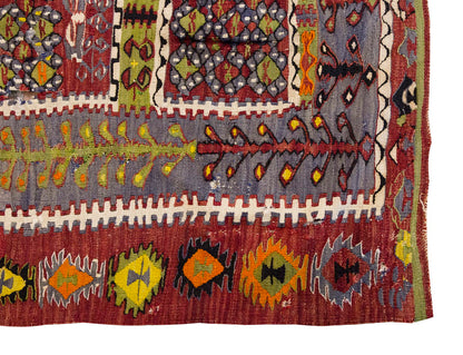 Vintage Denizli Esme Kilim Rug, 3.6 x 5 feet, 108 x 154 cm
