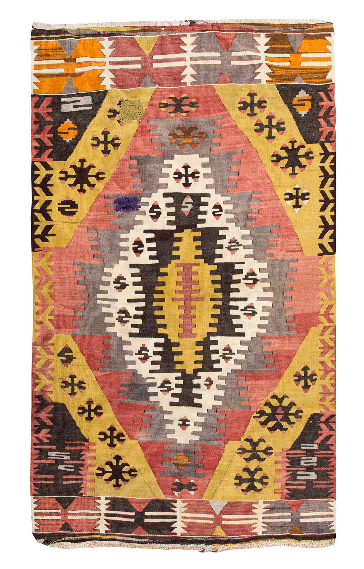 Vintage Ereğli Kilim Rug, 90 x 162 cm = 2.1 x 5.4 feet