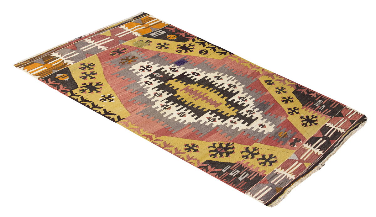Vintage Ereğli Kilim Rug, 90 x 162 cm = 2.1 x 5.4 feet