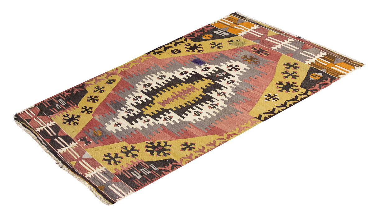 Vintage Ereğli Kilim Rug, 90 x 162 cm = 2.1 x 5.4 feet