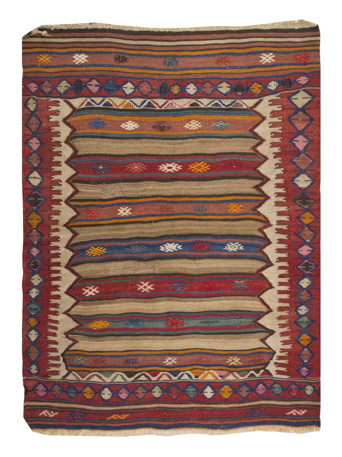 Vintage Fethiye Kilim, 73 x 100 cm ≈ 2.4 x 3.3 ft