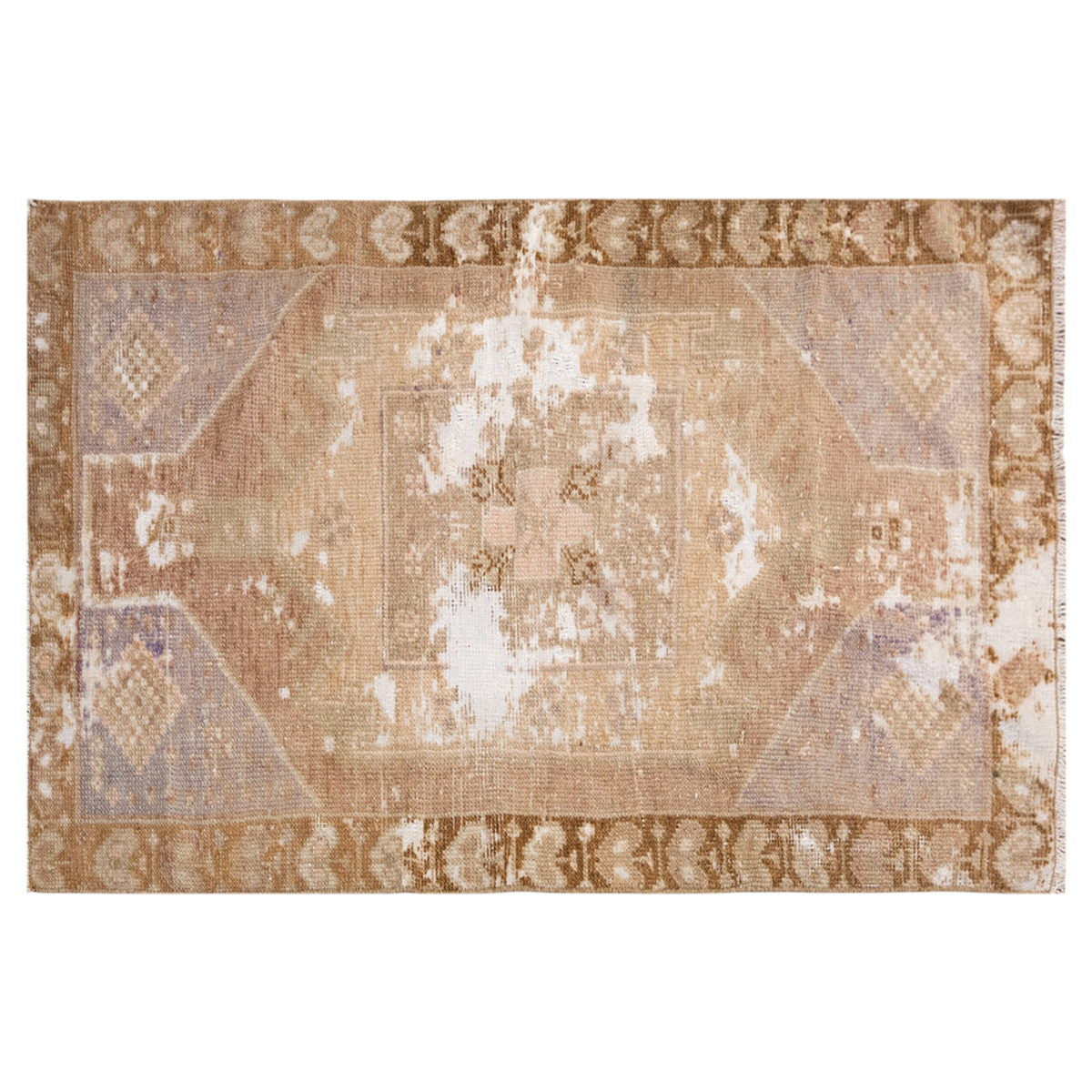 Vintage Handmade Turkish Oushak Rug 78x134 cm (2.6x4.4 ft)