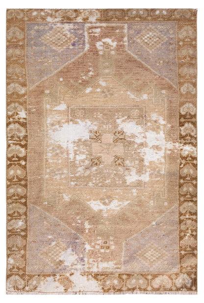 Vintage Handmade Turkish Oushak Rug 78x134 cm (2.6x4.4 ft)