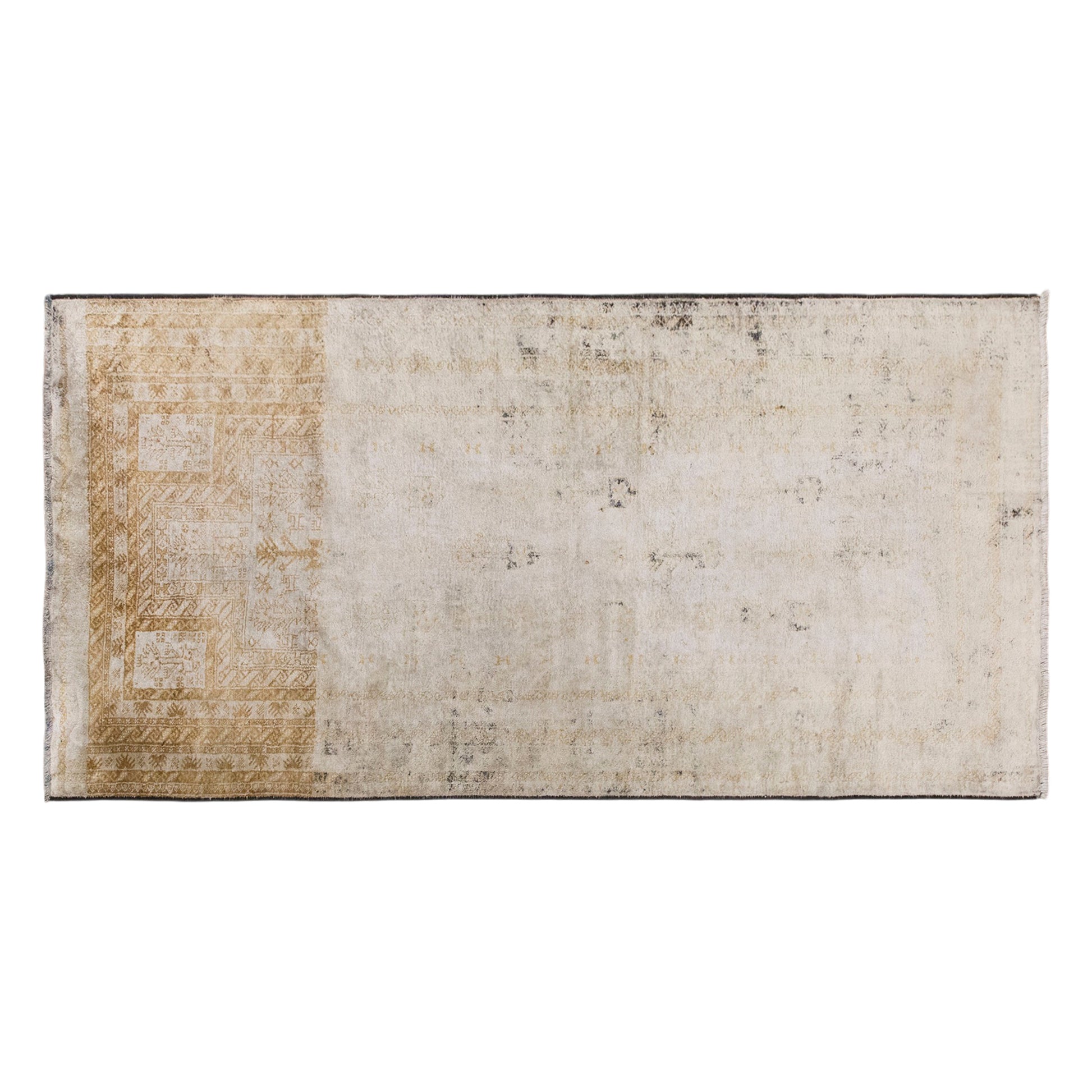 Vintage Handwoven Flosh Rug,  100 x 195 cm / 3.3 x 6.4 ft