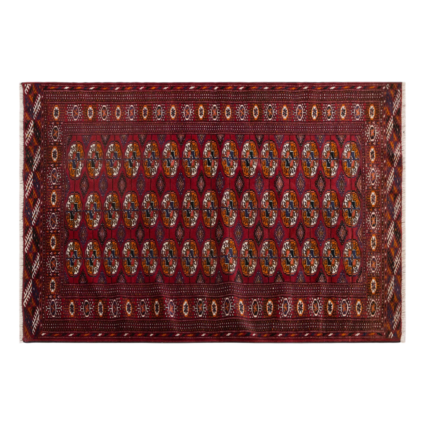 Vintage Handwoven Wool Rug, 100 x 145 cm, 3.3 x 4.8 ft