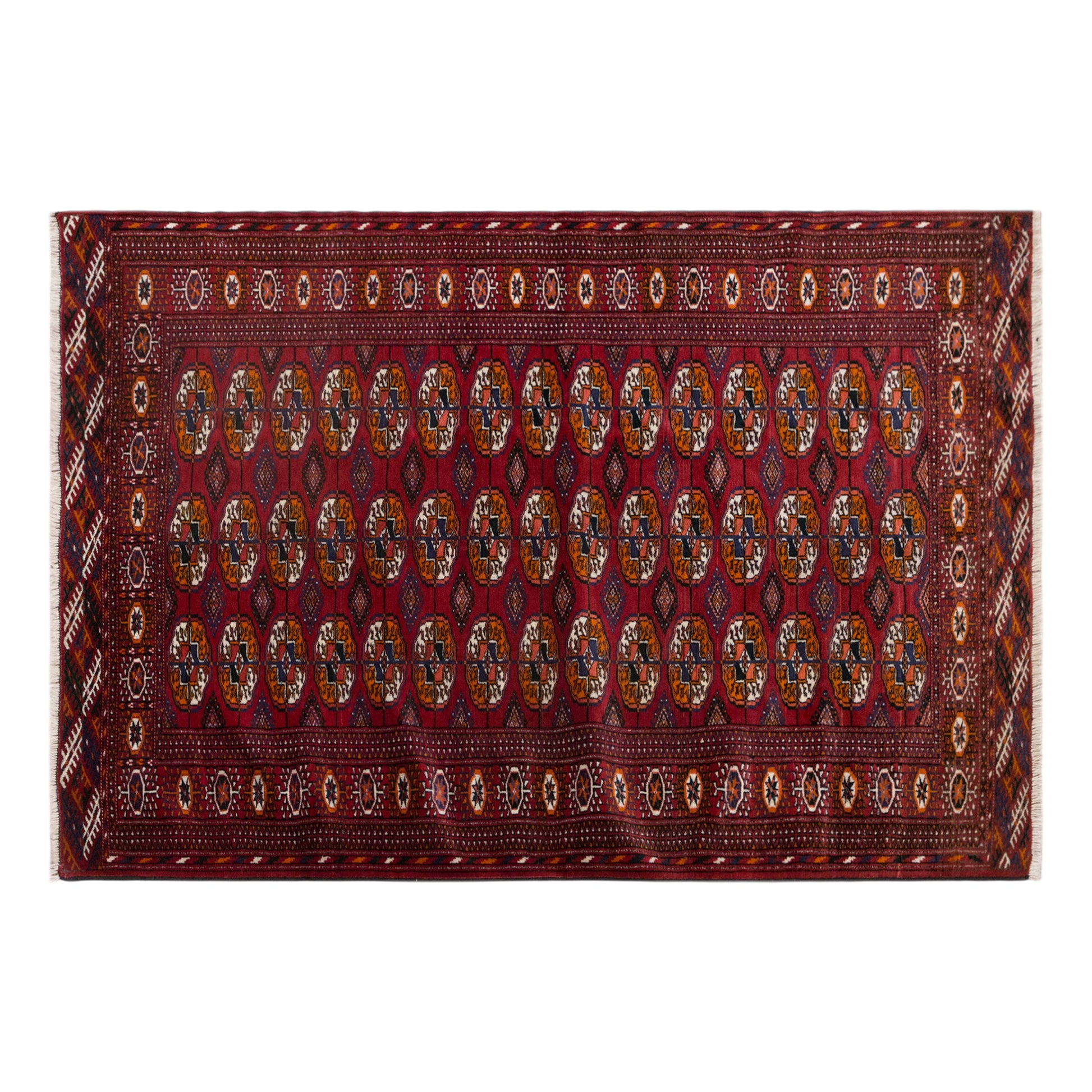 Vintage Handwoven Wool Rug, 100 x 145 cm, 3.3 x 4.8 ft