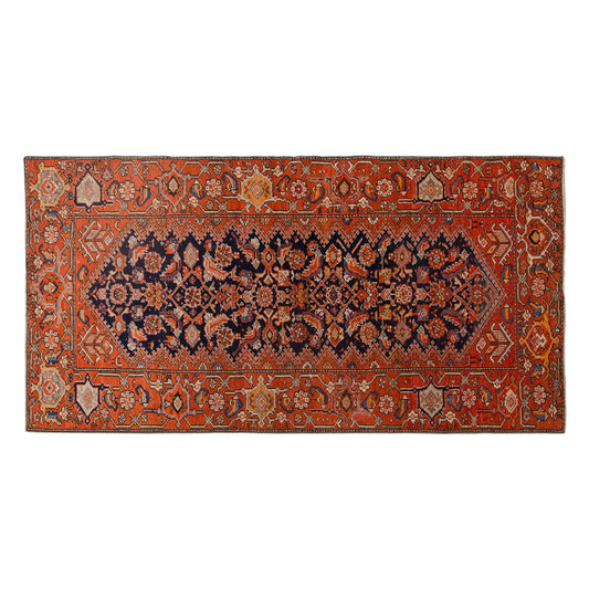 Vintage Handwoven Wool Rug, 107 x 235 cm / 3.5 x 7.7 ft