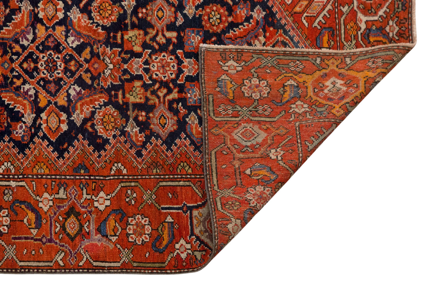 Vintage Handwoven Wool Rug, 107 x 235 cm / 3.5 x 7.7 ft