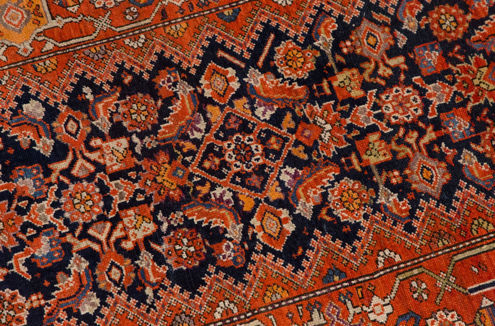 Vintage Handwoven Wool Rug, 107 x 235 cm / 3.5 x 7.7 ft