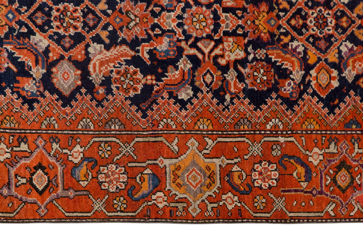 Vintage Handwoven Wool Rug, 107 x 235 cm / 3.5 x 7.7 ft
