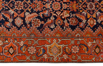 Vintage Handwoven Wool Rug, 107 x 235 cm / 3.5 x 7.7 ft