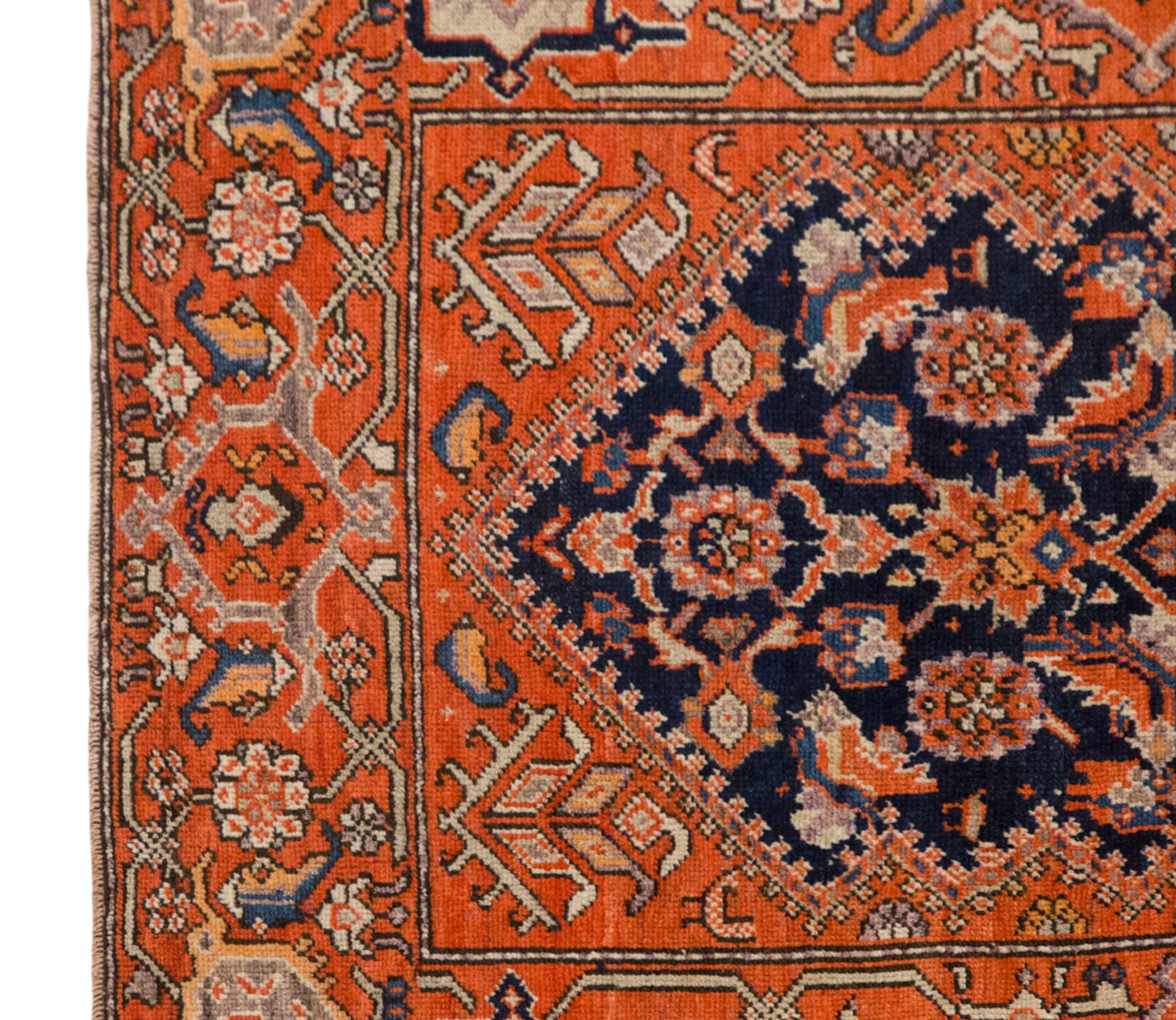 Vintage Handwoven Wool Rug, 107 x 235 cm / 3.5 x 7.7 ft