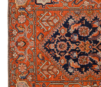 Vintage Handwoven Wool Rug, 107 x 235 cm / 3.5 x 7.7 ft