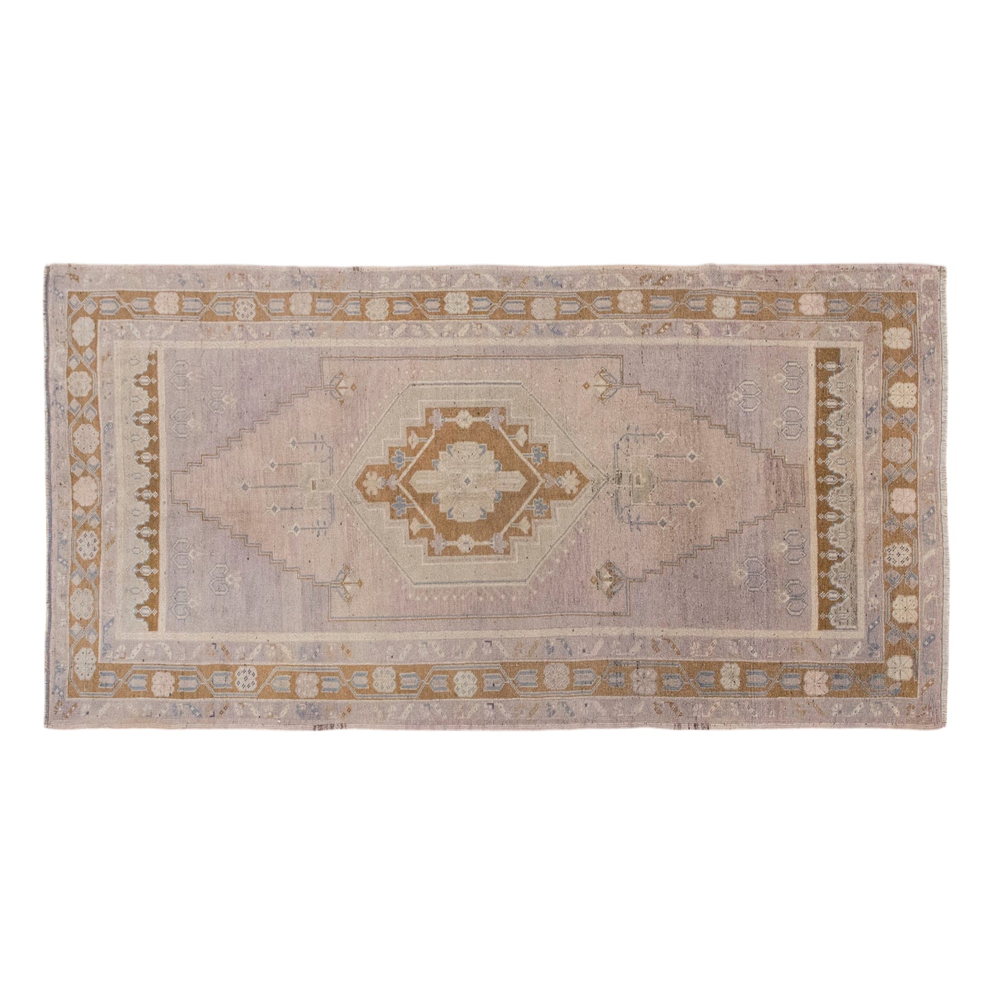 Vintage Handwoven Wool Rug, 135 x 290 cm, 4.4 x 9.5 ft