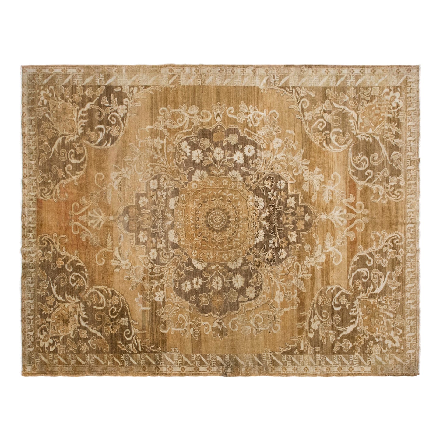 Vintage Handwoven Wool Rug, 255 x 327 cm / 8.4 x 11 ft