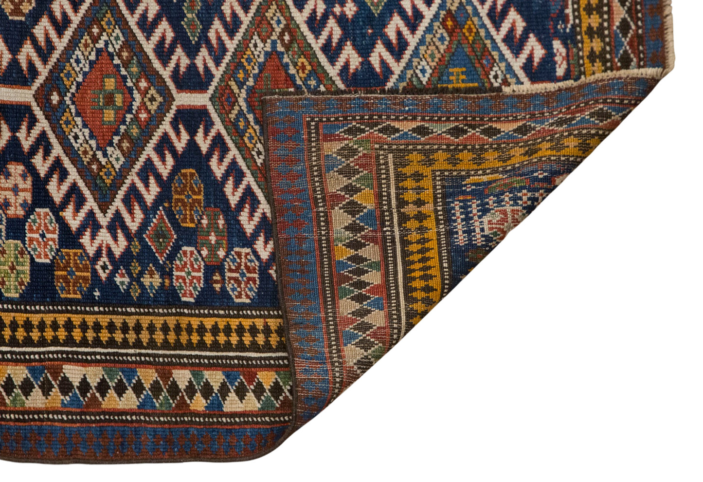 Vintage Handwoven Wool Rug, 88 x 132 cm / 2.9 x 4.3 ft