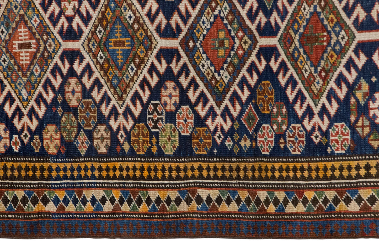 Vintage Handwoven Wool Rug, 88 x 132 cm / 2.9 x 4.3 ft