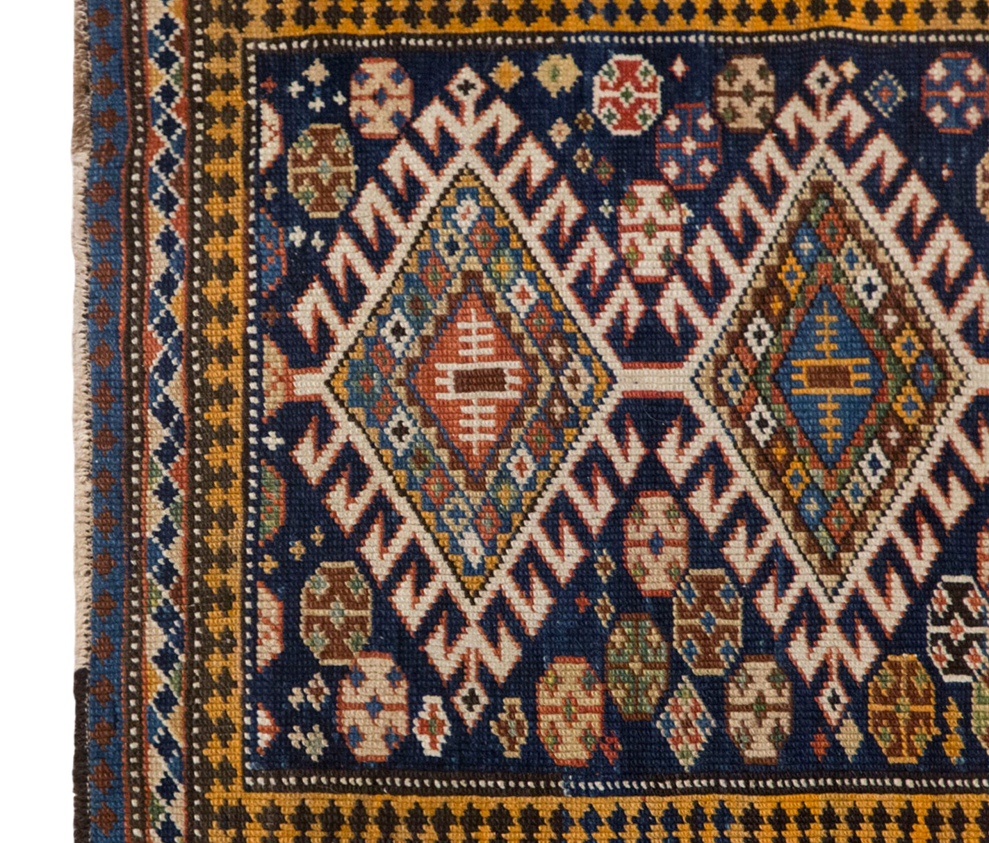 Vintage Handwoven Wool Rug, 88 x 132 cm / 2.9 x 4.3 ft