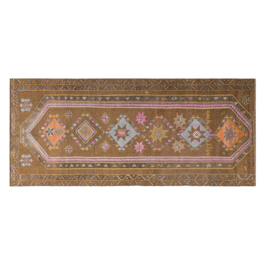 Vintage Handwoven Wool Runner, 138 x 365 cm, 4.5 x 12 ft