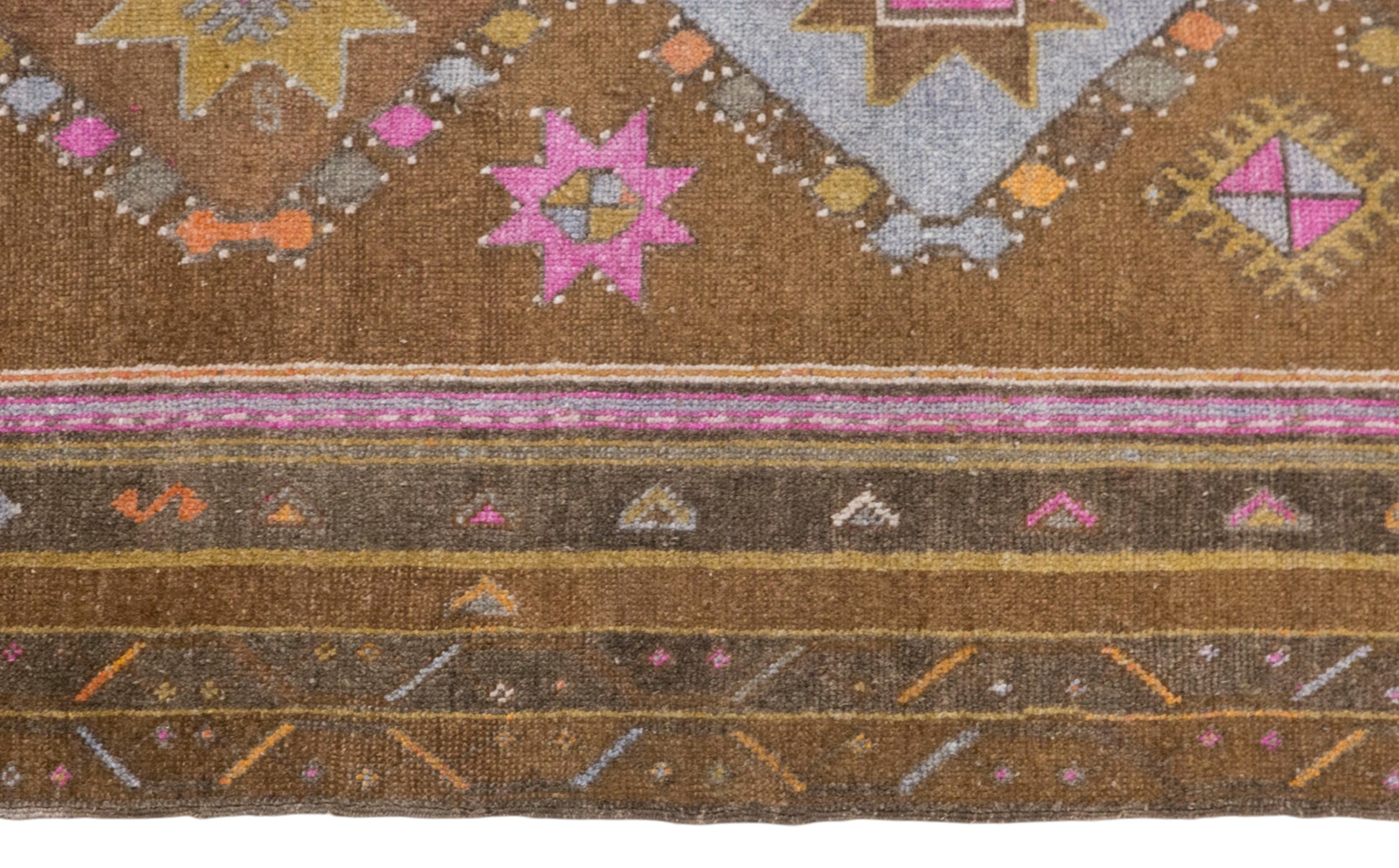 Vintage Handwoven Wool Runner, 138 x 365 cm, 4.5 x 12 ft