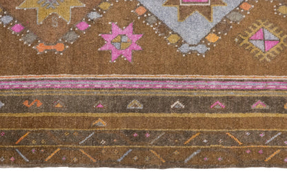 Vintage Handwoven Wool Runner, 138 x 365 cm, 4.5 x 12 ft