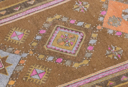 Vintage Handwoven Wool Runner, 138 x 365 cm, 4.5 x 12 ft