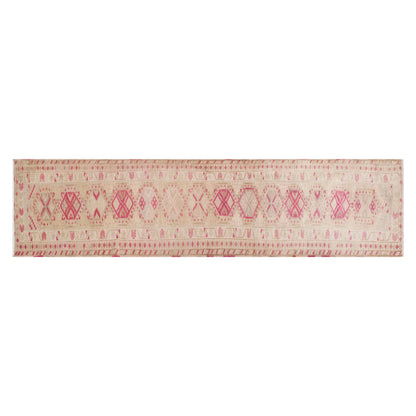 Vintage Handwoven Wool Runner, 83 x 413 cm, 2.7 x 14 ft