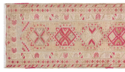 Vintage Handwoven Wool Runner, 83 x 413 cm, 2.7 x 14 ft
