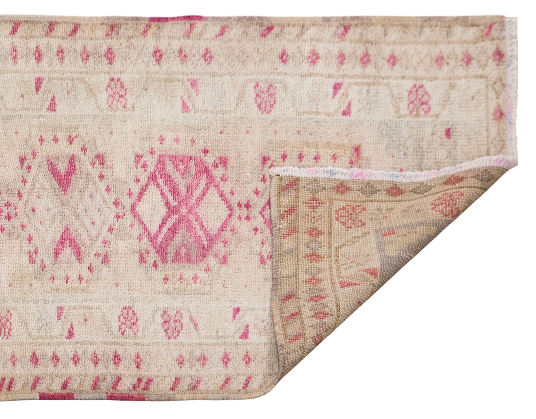 Vintage Handwoven Wool Runner, 83 x 413 cm, 2.7 x 14 ft