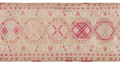 Vintage Handwoven Wool Runner, 83 x 413 cm, 2.7 x 14 ft