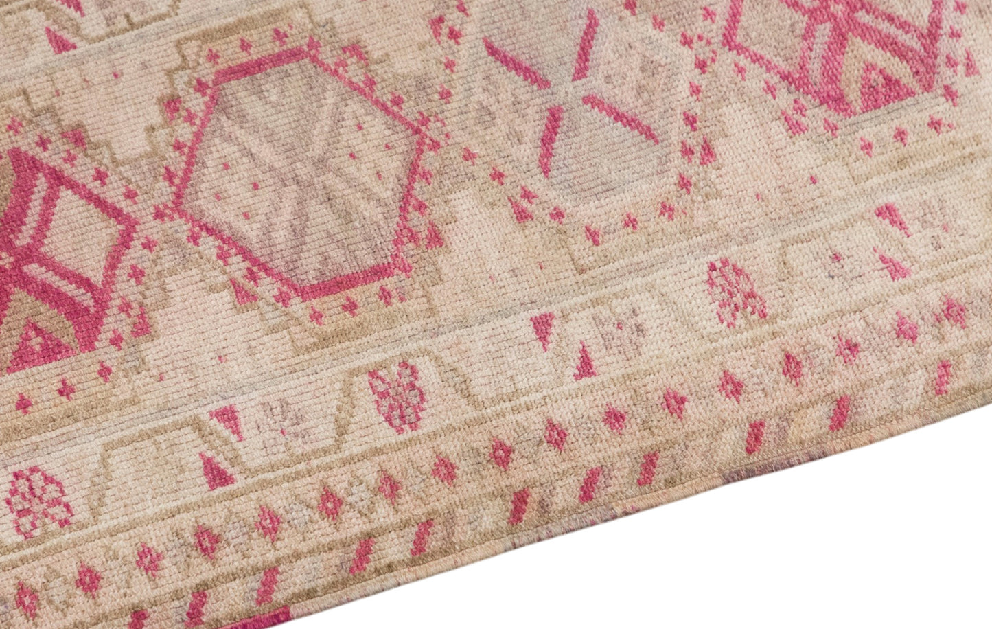 Vintage Handwoven Wool Runner, 83 x 413 cm, 2.7 x 14 ft