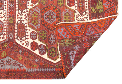 Vintage Hotamış Kilim Rug, 3.8 x 6.2 ft, 115 x 190 cm, Handwoven Turkish Wool Kilim