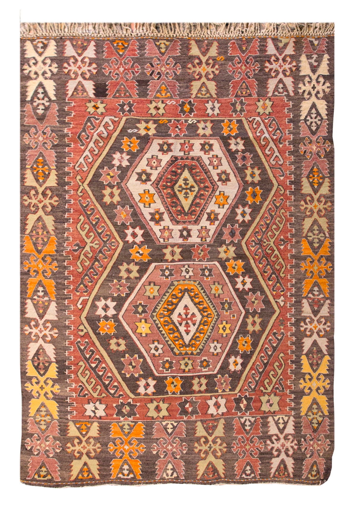 Vintage Hotamış Türkmen Rug, 127 x 171 cm, 4.2 x 5.7 ft