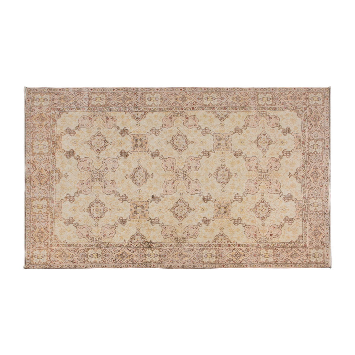 Vintage Isparta Wool Rug 6'7"x9'9" | Handwoven Turkish Rug
