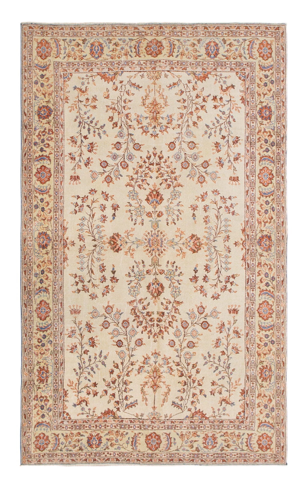 Vintage Isparta Wool Rug 6'9" x 10'4" | 205 x 315 cm