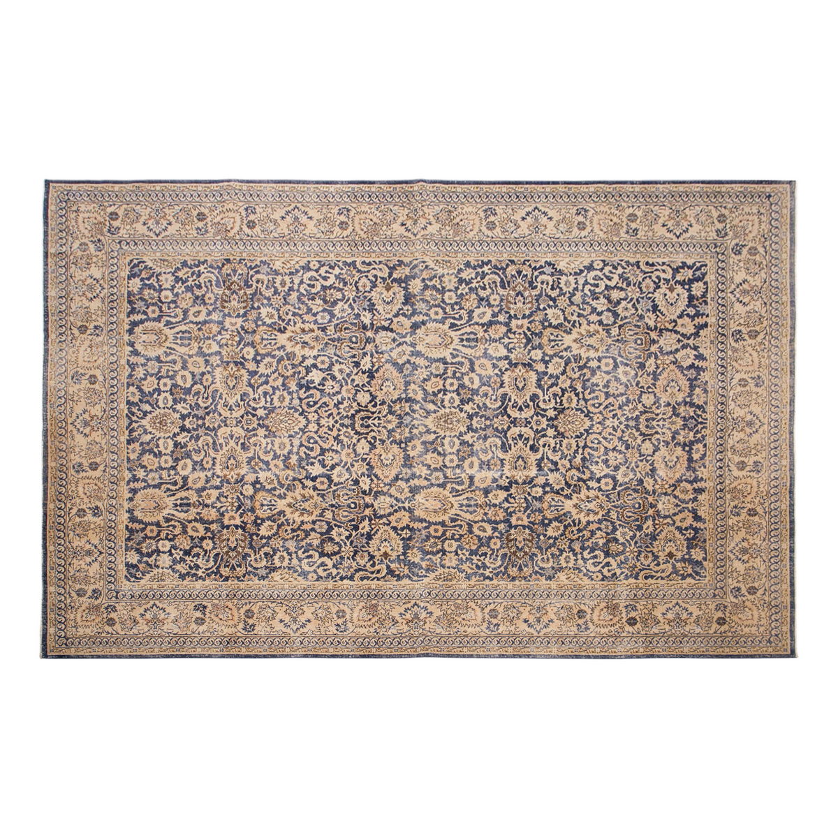 Vintage Isparta Wool Rug 8'6"x12'2" | Handwoven Turkish Carpet