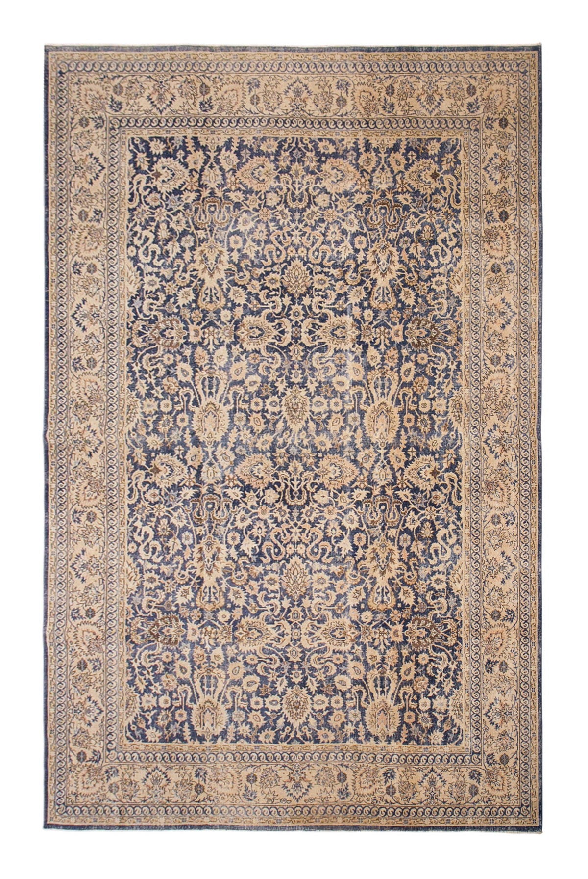 Vintage Isparta Wool Rug 8'6"x12'2" | Handwoven Turkish Carpet