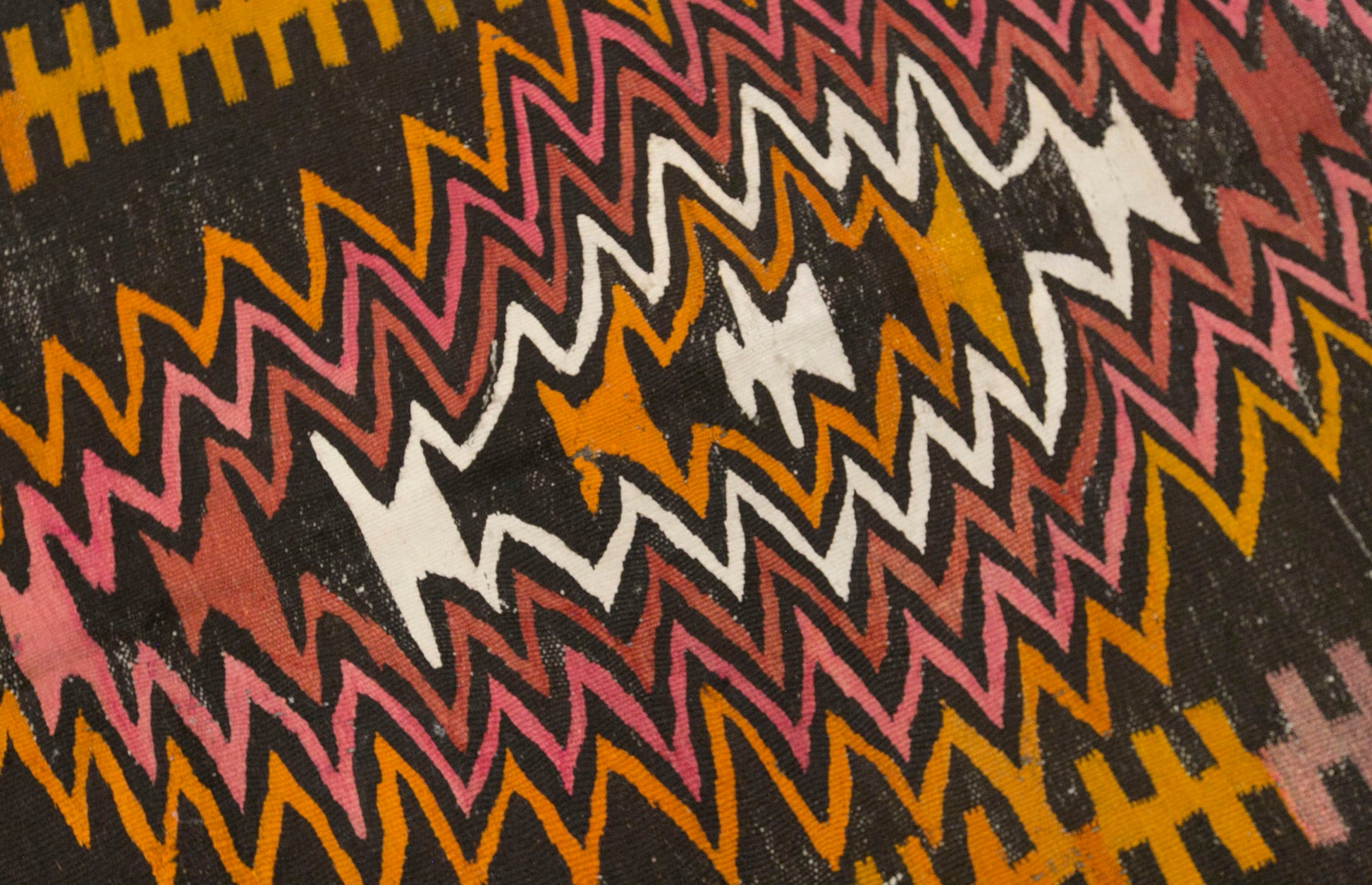 Vintage Kars Kilim Rug, 3.8 x 9.0 ft, 115 x 275 cm, Handwoven Turkish Wool Kilim