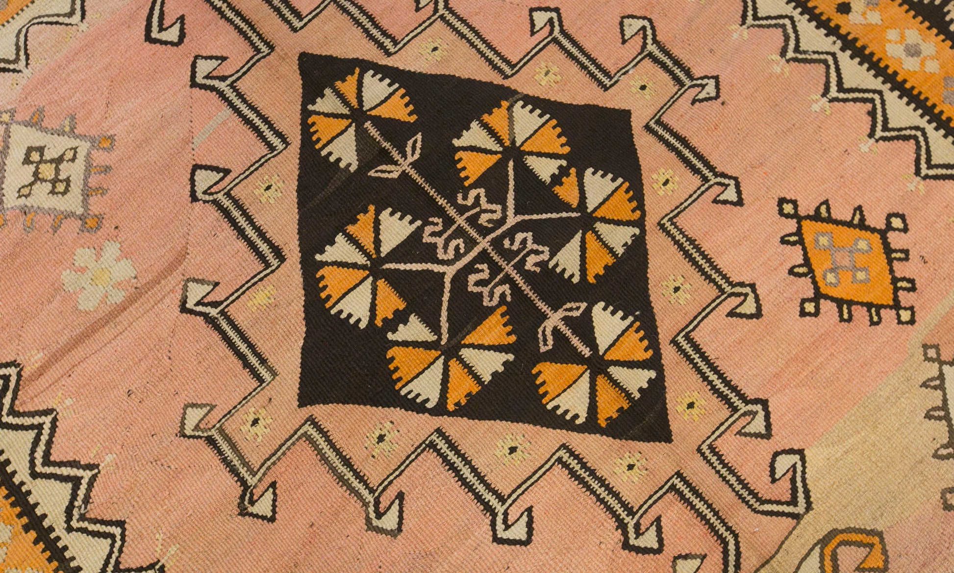 Vintage Kars Kilim Rug, 4.9 x 11.3 ft, 150 x 345 cm, Handwoven Turkish Wool Kilim