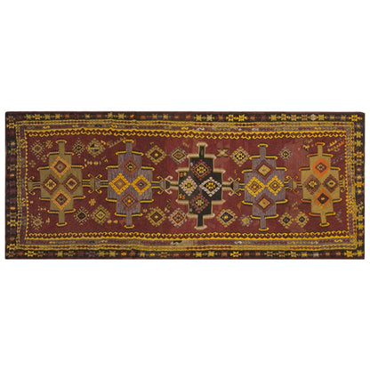 Vintage Kars Kilim Rug, 4.9 x 12.5 ft, 150 x 382 cm, Handwoven Turkish Wool Kilim
