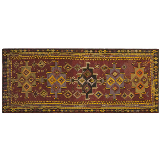 Vintage Kars Kilim Rug, 4.9 x 12.5 ft, 150 x 382 cm, Handwoven Turkish Wool Kilim