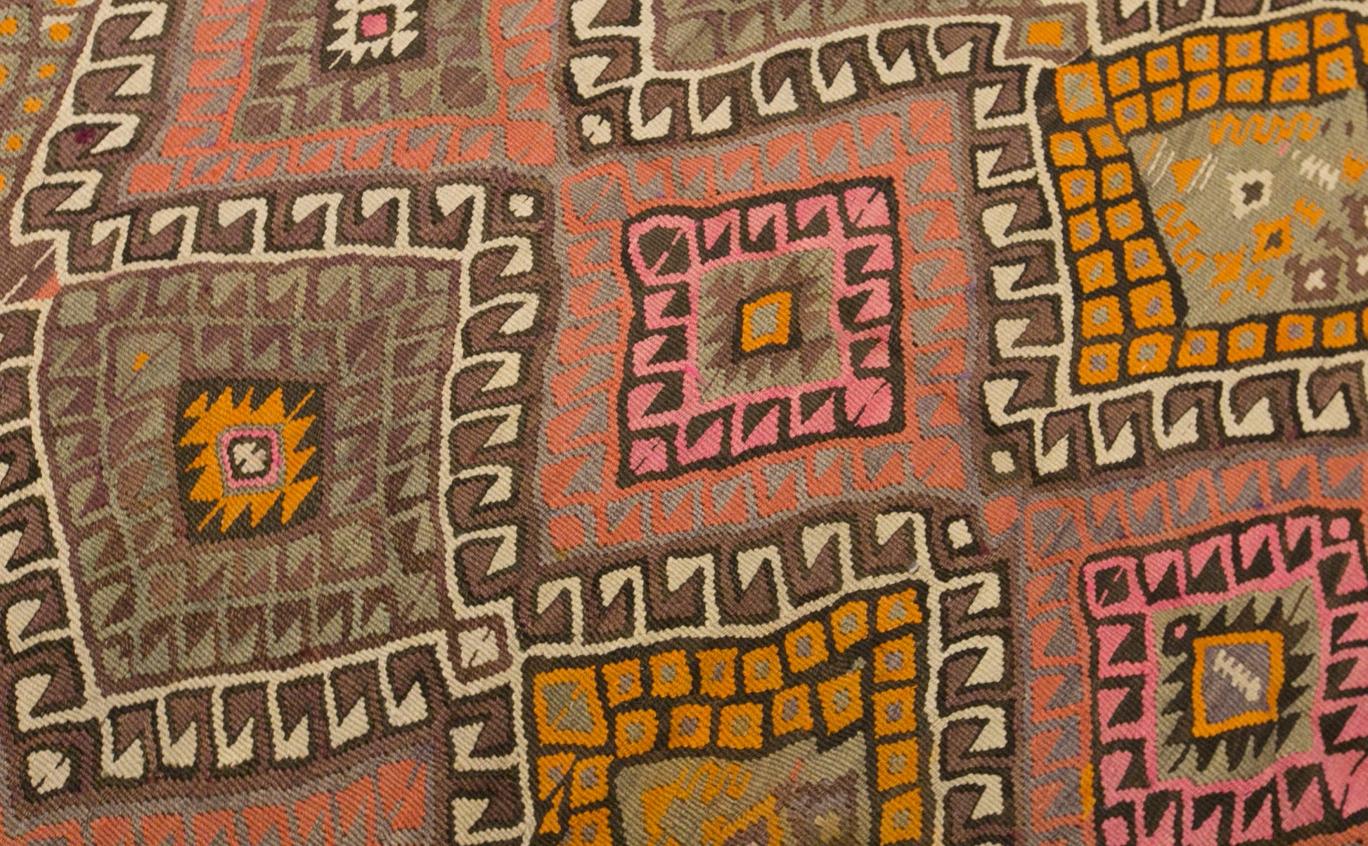 Vintage Kars Kilim Rug, 5.2 x 10.3 ft, 160 x 315 cm, Handwoven Turkish Wool Kilim