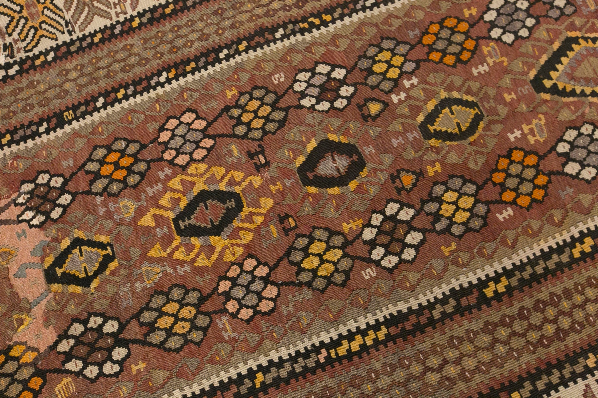 Vintage Kars Kilim Rug, 5.4 x 10.7 ft, 165 x 325 cm, Handwoven Turkish Wool Kilim