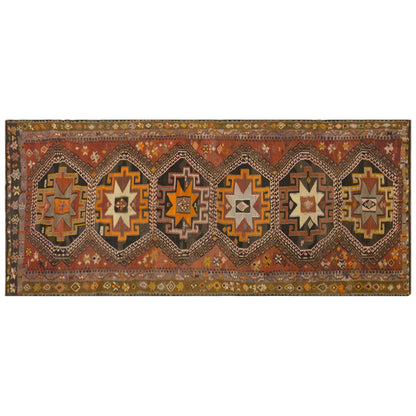 Vintage Kars Kilim Rug, 5.4 x 13.1 ft, 165 x 400 cm, Handwoven Turkish Wool Kilim