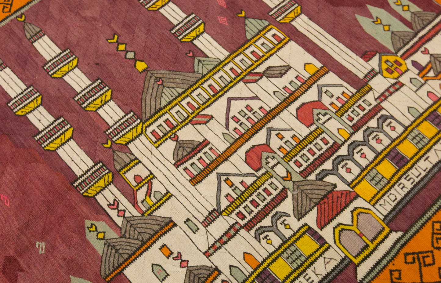 Vintage Kars Kilim Rug, 5.6 x 13.3 ft, 170 x 405 cm, Handwoven Turkish Wool Kilim