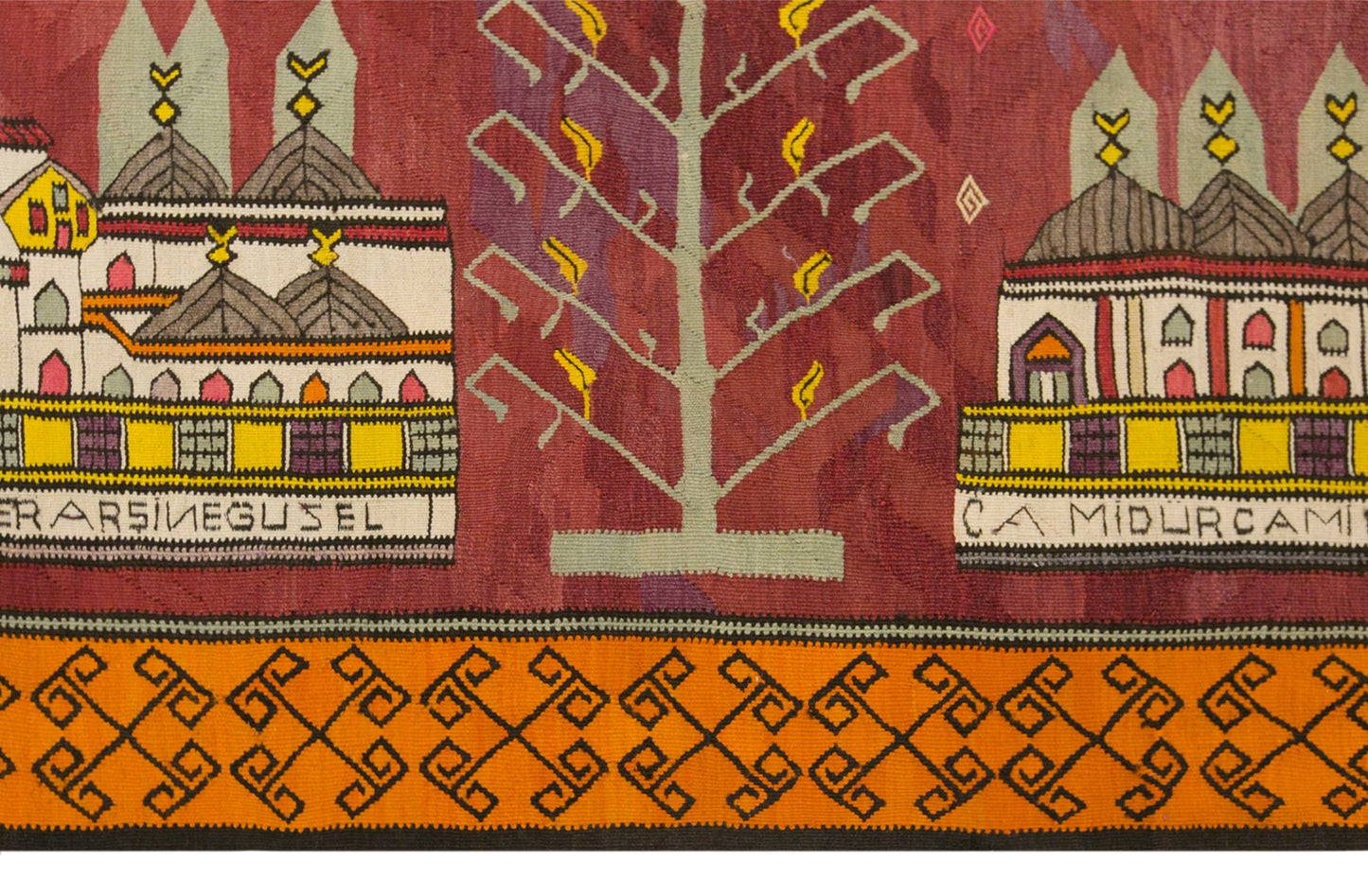 Vintage Kars Kilim Rug, 5.6 x 13.3 ft, 170 x 405 cm, Handwoven Turkish Wool Kilim