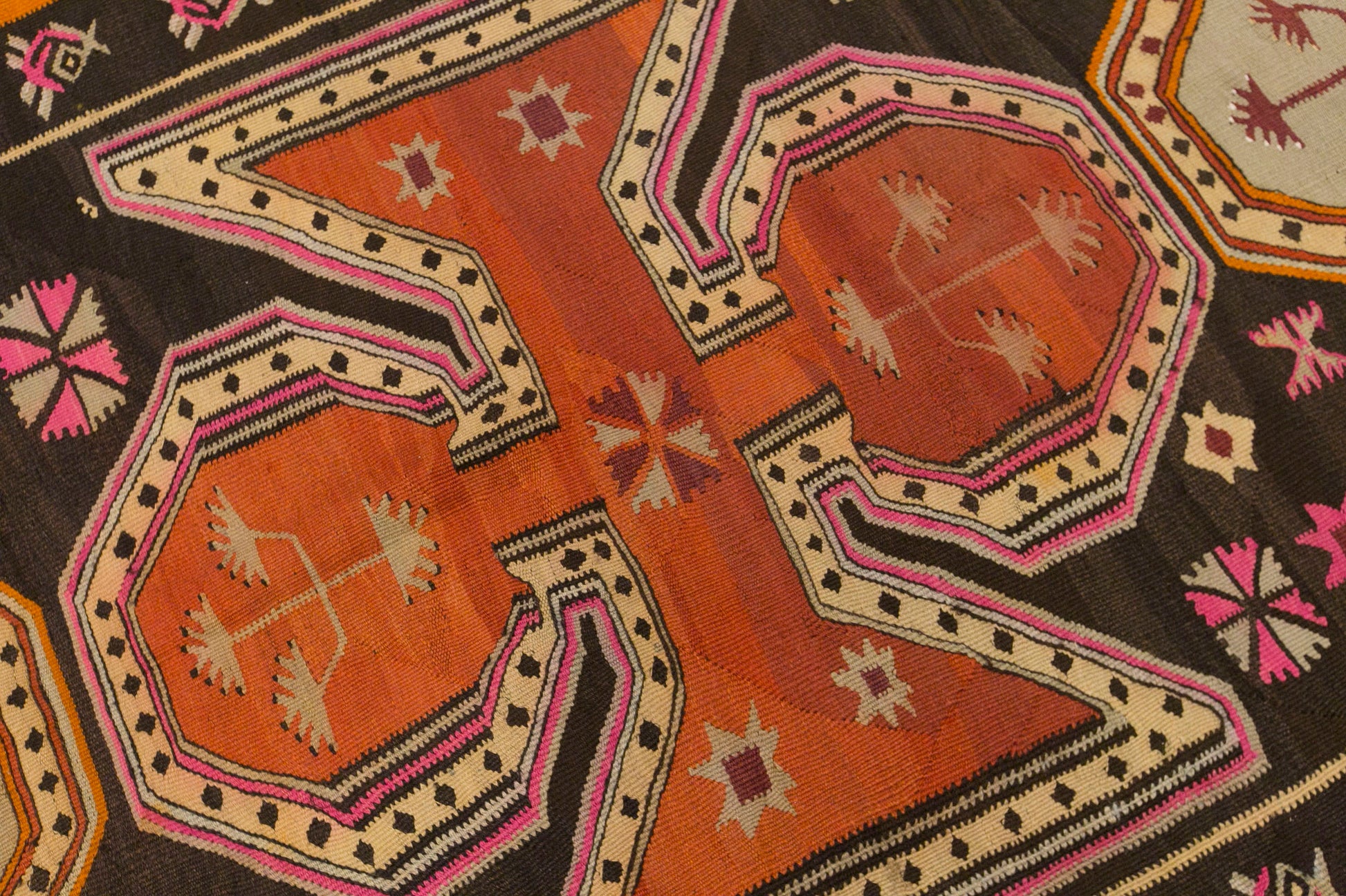 Vintage Kars Kilim Rug, 5.9 x 12.3 ft, 180 x 374 cm, Handwoven Turkish Wool Kilim