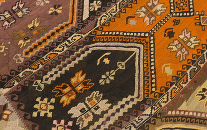 Vintage Kars Kilim Rug, 6.0 x 14.8 ft, 182 x 450 cm, Handwoven Turkish Kilim