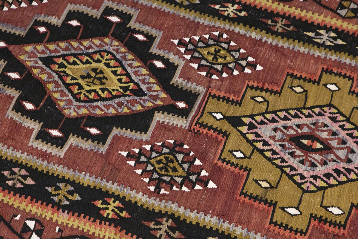 Vintage Kayseri Kilim Runner, 112 x 422 cm, 3.8 x 13.10 ft
