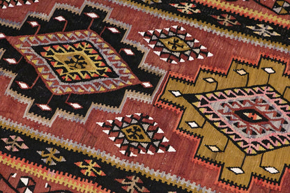 Vintage Kayseri Kilim Runner, 112 x 422 cm, 3.8 x 13.10 ft